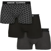 Urban Classics Bokserishortsit tummanharmaa / musta / valkoinen