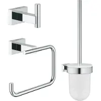 GROHE 40757001, Kromi, lasi, metalli, moderni, 3 kpl, kromi, lasi, metalli