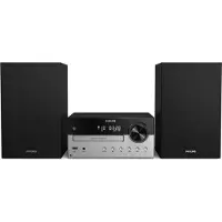 Philips TAM4205, Kodin mikroaudiojärjestelmä, Musta, Hopea, 60 W, 10,2 cm, 2 cm, FM