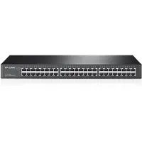 TP-LINK verkkokytkin, 48 porttia, 10/100/1000Mbps, RJ45, metallia, 19"