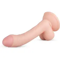 Huismerk Vince - dildo kivesten ja esinahan kanssa - 19,5cm - luonnollinen