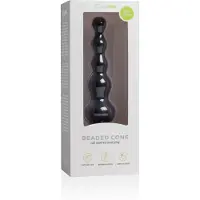 EasyToys Beaded Black Cone 16,5 cm anaalidildo Musta