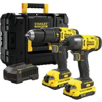 Fatmax Työkalusarja SFMCK465D2T-QW (SFMCD711 + SFMCF800); 18 V; 2x2,0 Ah akku