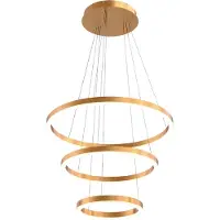 Design by Grönlund Layer 3 -LED-riippuvalaisin, messinki, 60 cm, 5600 lm, 3200K