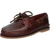 Timberland for man. TB0250772141 Classic brown leather boat shoes (47.5 W), Flat, None, Casual