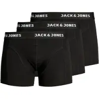 Jack & Jones Jacanthony Trunks 3 Pack Black - Black - S