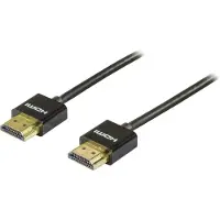 Deltaco HDMI-1091 ohut 1m HDMI High Speed with Ethernet kaapeli