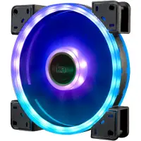 Akasa – Vegas TL 140mm RGB fan, 1200rpm, supports 12V RGB LED pin headers, transparent / RGB (AK-FN102)