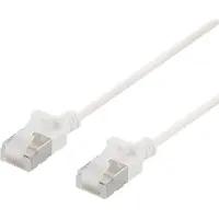 Deltaco – U/FTP Cat6a laitekaapeli, ohut, läpimitta 3,8mm, 0,5m, valk. (UFTP-1018)