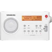 Sangean Kantokelpoinen radio PR-D7 - Valkoinen - Digitaalinen AM/FM-viritin - 10 ohjelmoitavaa kanavaa - Automaattinen hakutoiminto
