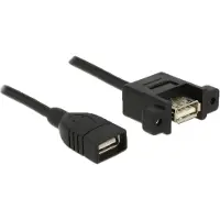 DeLOCK – Cable USB 2.0 Type-A fe to USB 2.0 Type-A fe panel-mount, 1 m (85460)