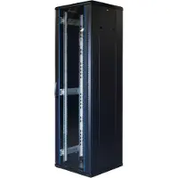 Toten – G9, 19" lattiakaappi, 42U, 600x600, lasiovi ed., metall. takaovi (G6.6642.9001)