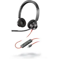 Poly Blackwire 3320 -kuulokemikrofoni, musta