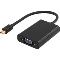 Deltaco Mini DisplayPort - VGA-sovitin äänilähdöllä
