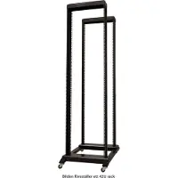 Deltaco 19" lattiateline, pyörät, 37U, 600x800mm, osina, musta
