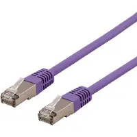 Deltaco – S/FTP Cat6 laitekaapeli, delta-cert, LSZH, 1,5m, violetti (SFTP-611PH)