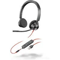 Poly Kuulokkeet - - BLACKWIRE 3325 - USB-A - Stereo - Yli korvan - 2 vuoden takuu