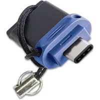Verbatim 32GB Store ‘n’ Go Dual, 3.2 Gen1 USB-C/A -muistitikku, musta/sininen