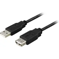 Deltaco USB 2.0 jatkokaapeli