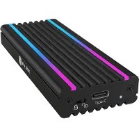 Icy Box – USB Type-C enclosure for M.2 NVMe SSD, RGB illuminated (IB-1824ML-C31)