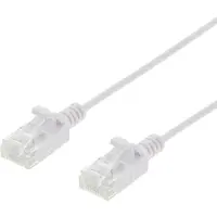 Deltaco – Laitekaapeli, U/UTP, Cat6, ohut, 2m, 500MHz, LSZH, valkoinen (UUTP-1413)
