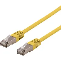 Deltaco – U/FTP Cat6a laitekaapeli, Delta-sert., LSZH, 2m, keltainen (STP-62GLAU)