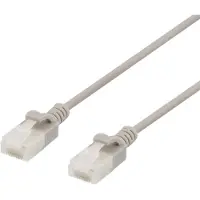 Deltaco – U/UTP Cat6a laitekaapeli, ohut, läpimitta 3,5mm, 3m, harmaa (UUTP-1050)