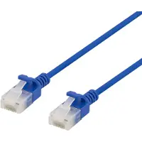 Deltaco – U/UTP Cat6a laitekaapeli, ohut, läpimitta 3,5mm, 3m, sininen (UUTP-1051)