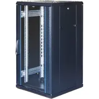 Toten – G9, 19" lattiakaappi, 22U, 600x600, lasiovi ed., metall. takaovi (G6.6622.9001)