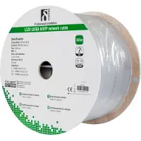 Deltaco TP-55 U/FTP Cat6a asennuskaapeli 305m kela 500MHz LSZH harmaa