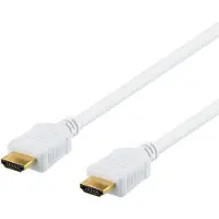 Deltaco 1.4 HDMI -näyttökaapeli, 10m, valkoinen
