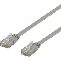 Deltaco TP-6 U/UTP Cat6 harmaa litteä verkkokaapeli