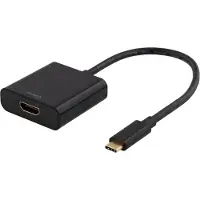 Deltaco – USB-C - HDMI-sovitin, 4096x2160 30Hz, musta (USBC-HDMI8)
