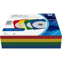MediaRange BOX67, Suojakotelo, 1 levyt, Sininen, Vihreä, Punainen, Keltainen, Paperi, 120 mm, Pölynkestävä