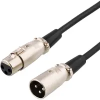 Deltaco XLR-äänikaapeli, 3-pin ur - 3-pin na, 20m, musta