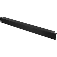 Deltaco – 19" 1U muovinen peitelevy, korimutteriton asennus, musta (19-8)