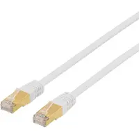 Deltaco – S/FTP Cat7 laitekaapeli, LSZH (halogeeniton), 1m, valk (STP-71V)