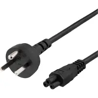 Deltaco – Laitekaapeli, 2m, DK 2-5a - IEC C5, 2,4A, maadoitettu, musta (DEL-109DK1)