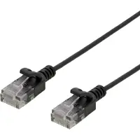 Deltaco – Laitekaapeli, U/UTP Cat6, ohut, 1,5m, 500MHz, LSZH, musta (UUTP-1402)