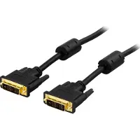 Deltaco – DVI monitorikaapelil, DVI-D uros- DVI-D uros 1m (VE011-AA)
