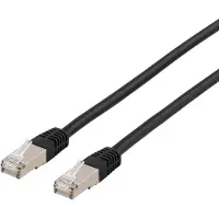 Deltaco – U/FTP Cat6a laitekaapeli, LSZH, 2m, musta (STP-62SAU)