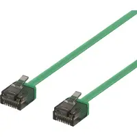 Deltaco – U/UTP Cat6a laitekaapeli, litteä, 1mm paksu, 2m, vihreä (UUTP-2042)