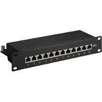 Pro CAT 6 10 tuuman (25,4 cm) patch-paneeli, 12 porttia