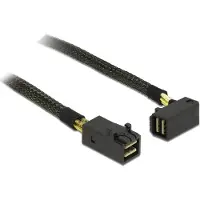 DeLOCK 83643, 1 m, Mini SAS SFF-8643, Mini SAS SFF-8643, Uros/uros, Musta