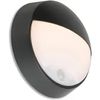 QAZQA Ulkoseinävalaisin musta sis. LED liikeanturilla IP54 - Hortus