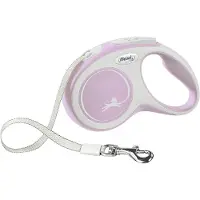Flexi New Comfort Tape S, 5 m / max. 15 kg, Roosa