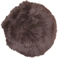 House Nordic Disa - Lambskin Seat, Brown, Real Lambskin, Ø35 Cm - Brown - 5X35X35CM