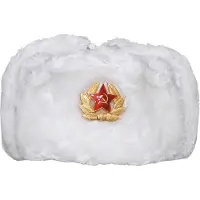 MFH - Max Fuchs MFH Fur Hat with Emblem (Color: White, Size: Medium (57-58))