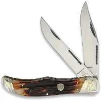 Rough Ryder Folding Hunter Brown Stag Bone