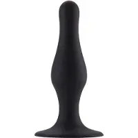 Shots toys - Anaalitappi imukupilla, S, kapea, aloittelijalle, silikoninen, musta